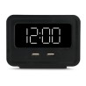 Despertador Digital Compacto RadioShack 2 puertos USB Negro