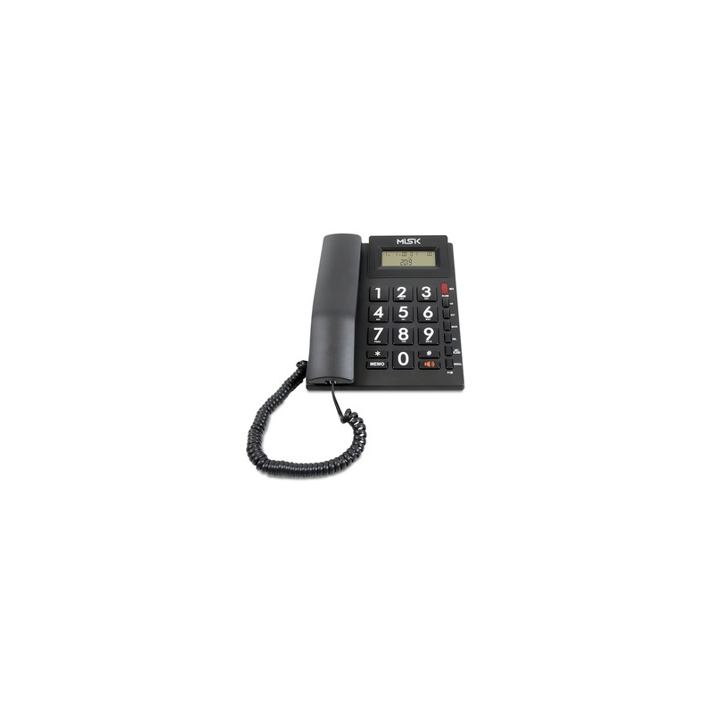 Teléfono Alámbrico Misik MT862 / Negro