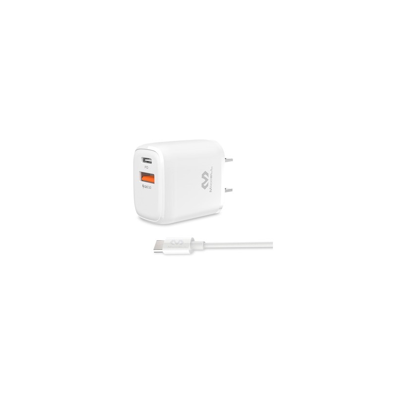 Cargador Dual de Pared Tipo C a Lightning Miccell 20 W