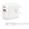 Cargador Dual de Pared Tipo C a Lightning Miccell 20 W