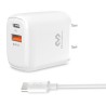 Cargador Dual de Pared Tipo C a Lightning Miccell 20 W