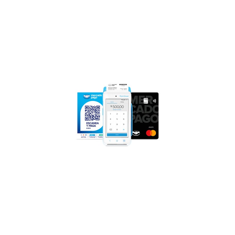 Kit Lector de Tarjetas Bancarias Mercado Pago Point Smart / Bluetooth / WiFi / Blanco