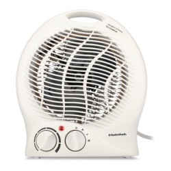 Calefactor con Ventilador Eléctrico RadioShack 2 potencias Blanco