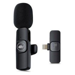 Micrófono Inalámbrico para Celular con Adaptador Lightning DBugg / Negro