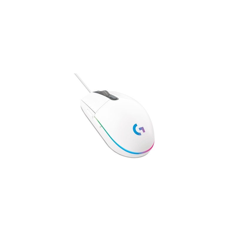 Mouse Gamer Alámbrico Logitech G203 / Blanco / USB
