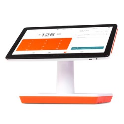 Lector de Tarjetas Bancarias Clip Stand Tablet / Naranja