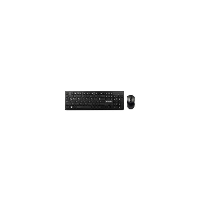 Teclado y Mouse TC502 Multilaser Inalámbrico Negro