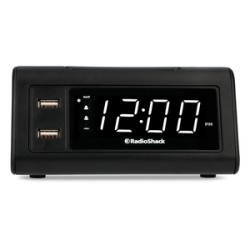 Radio Despertador Digital RadioShack LED 2 puertos USB