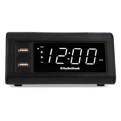 Radio Despertador Digital RadioShack LED 2 puertos USB