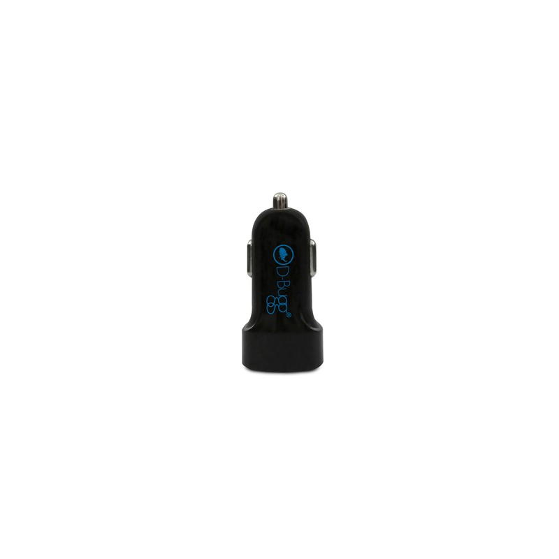 Cargador de Auto para Celular Carga Rápida DBugg / Negro / 2 USB