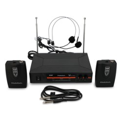 Kit de Micrófonos Inalámbricos VHF RadioShack Negro