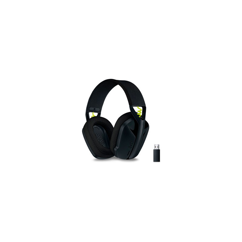 Audífonos Gamer Inalámbricos Logitech G G435 Lightspeed / PC / Mac / PlayStation 4 / PlayStation 5 / Bluetooth / Negro con amari