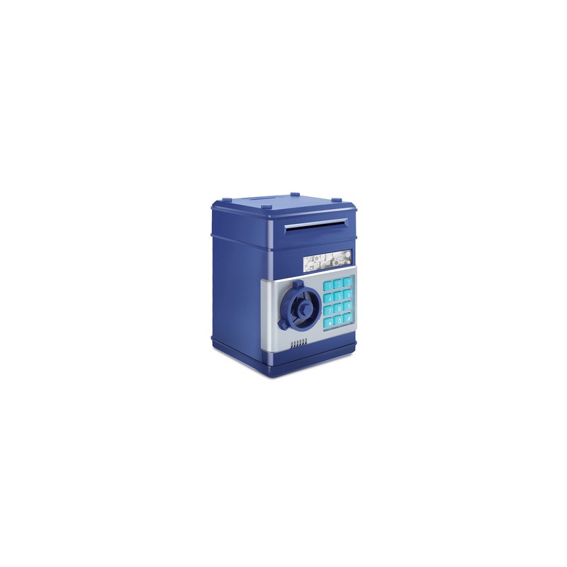 Alcancía DBugg Tipo Caja Fuerte Azul