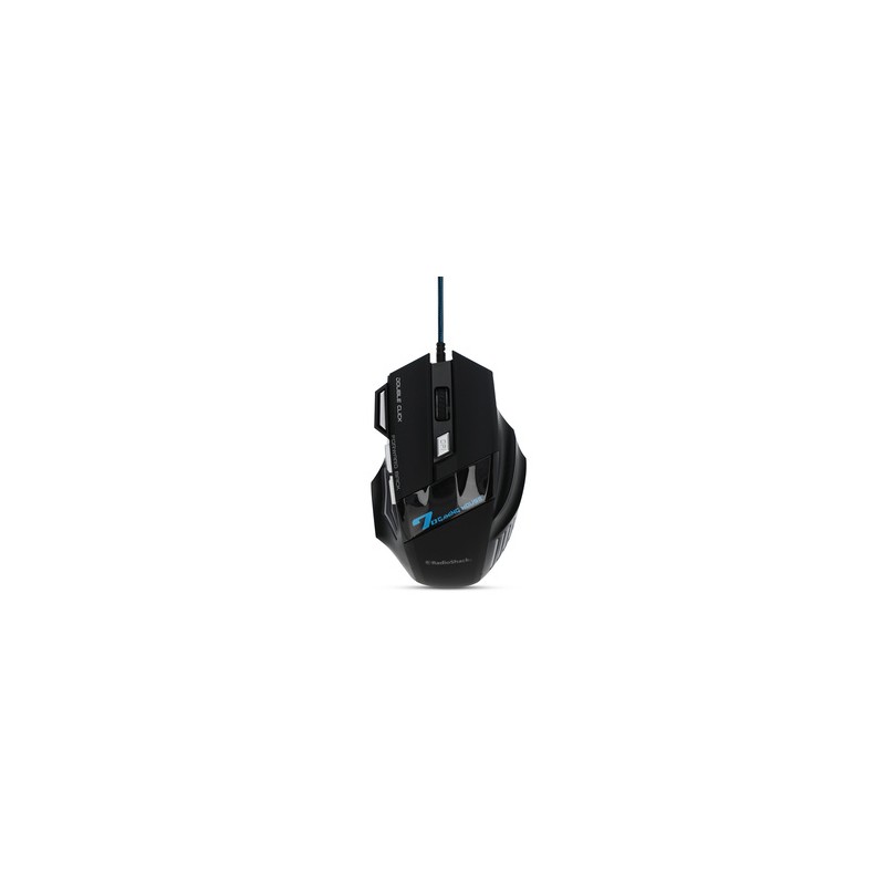 Mouse Gamer Ergonómico RadioShack Luces LED 7 botones Negro