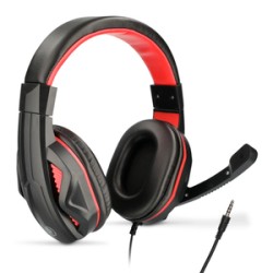 Audífonos Alámbricos On Ear RadioShack Negro con Rojo