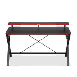 Escritorio Gamer con Repisa para Monitor RadioShack Negro con Rojo
