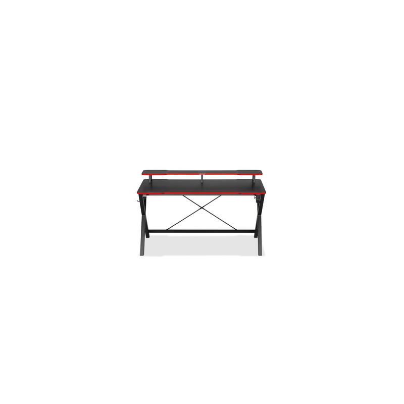 Escritorio Gamer con Repisa para Monitor RadioShack Negro con Rojo