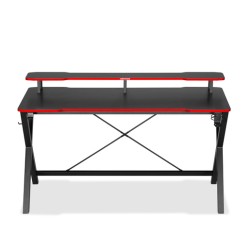 Escritorio Gamer con Repisa para Monitor RadioShack Negro con Rojo