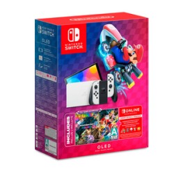 Bundle Nintendo Switch 7 pulg. 64gb OLED más Mario Kart 8 Deluxe y Suscripción Online
