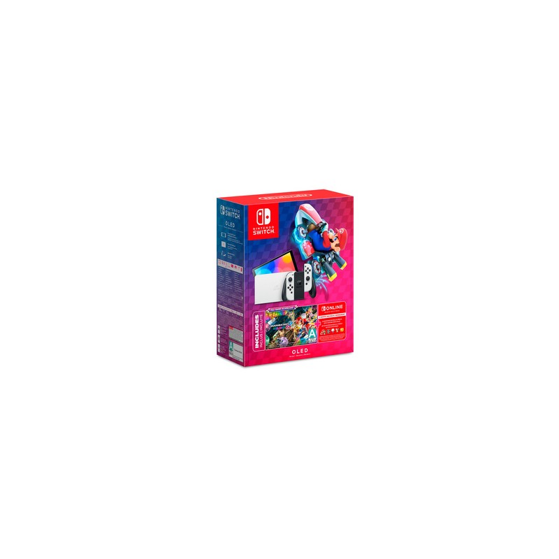 Bundle Nintendo Switch 7 pulg. 64gb OLED más Mario Kart 8 Deluxe y Suscripción Online