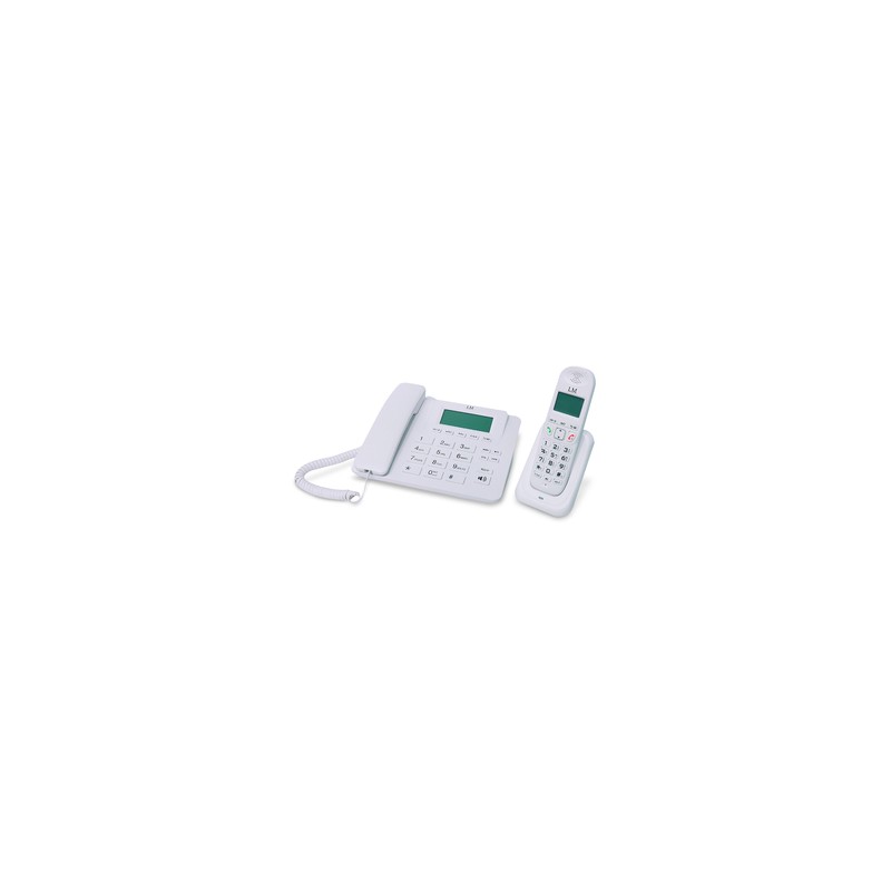 Teléfono Alámbrico con Extensión Inalámbrica 1572 LM Blanco