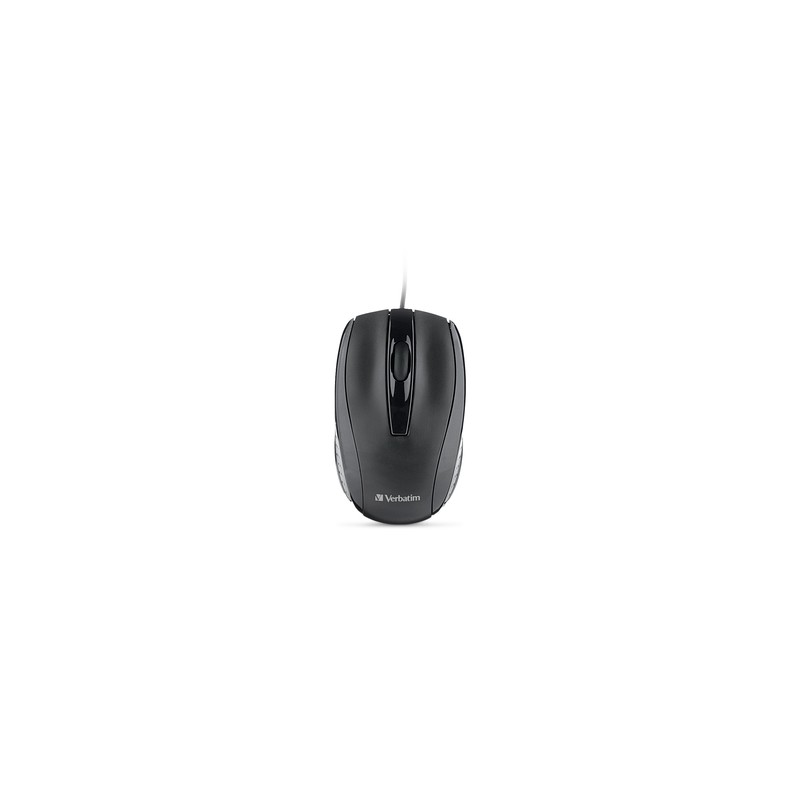 Mouse Óptico Alámbrico VB98106  Verbatim 3 botones Negro
