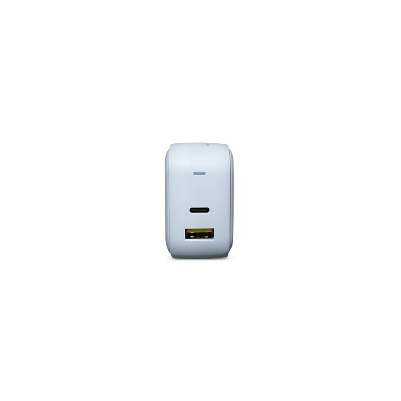 Cargador de Pared DBugg Tipo C y USB con Cable Tipo C Blanco