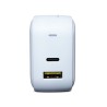 Cargador de Pared DBugg Tipo C y USB 65w Blanco