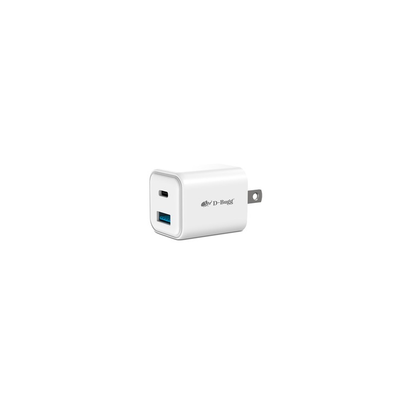 Cargador de Pared DBugg Tipo C y USB 35w Blanco