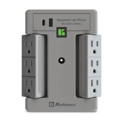 Supresor de Picos Multicontacto de Pared SS-2000 Koblenz 6 contactos / 2 USB