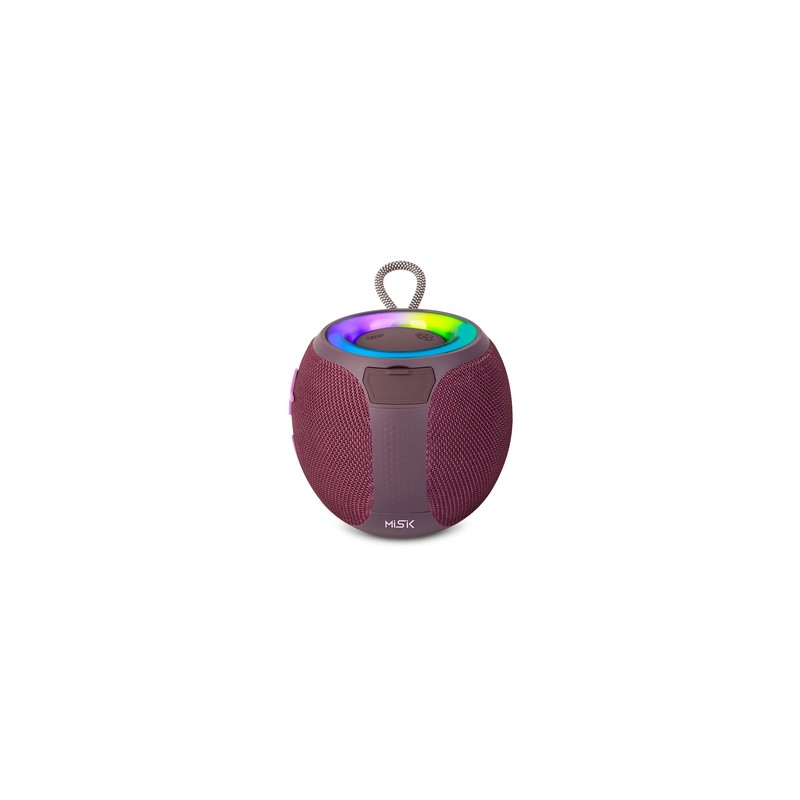 Bocina Bluetooth MS242 Misik Luz LED Morada
