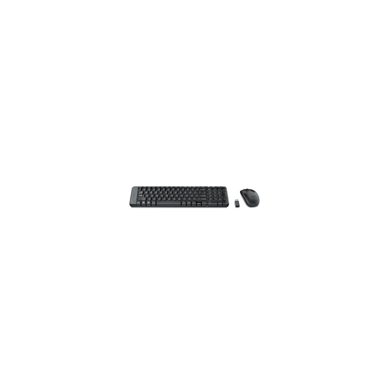 Teclado con Mouse Inalámbrico Logitech MK220 Negro