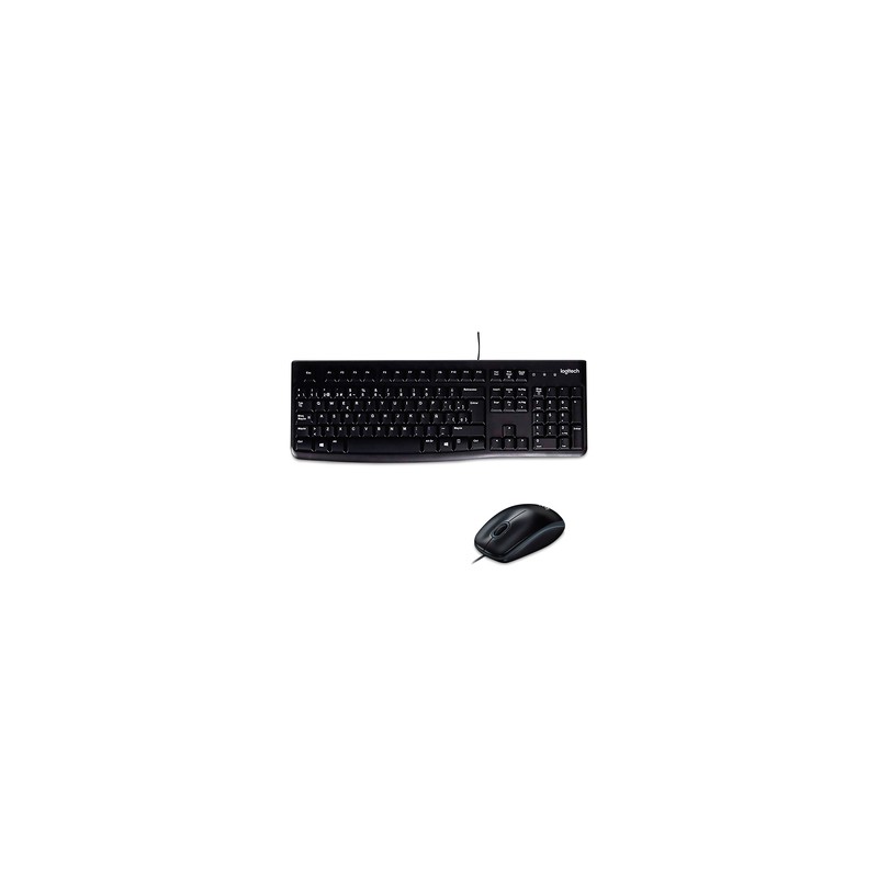 Teclado con Mouse Alámbrico Logitech MK120 / Negro