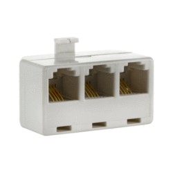 Adaptador para Línea Telefónica General Electric / 3 entradas / Beige