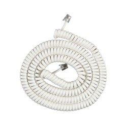 Cable Telefónico General Electric Espiral / 7.62 m / Blanco