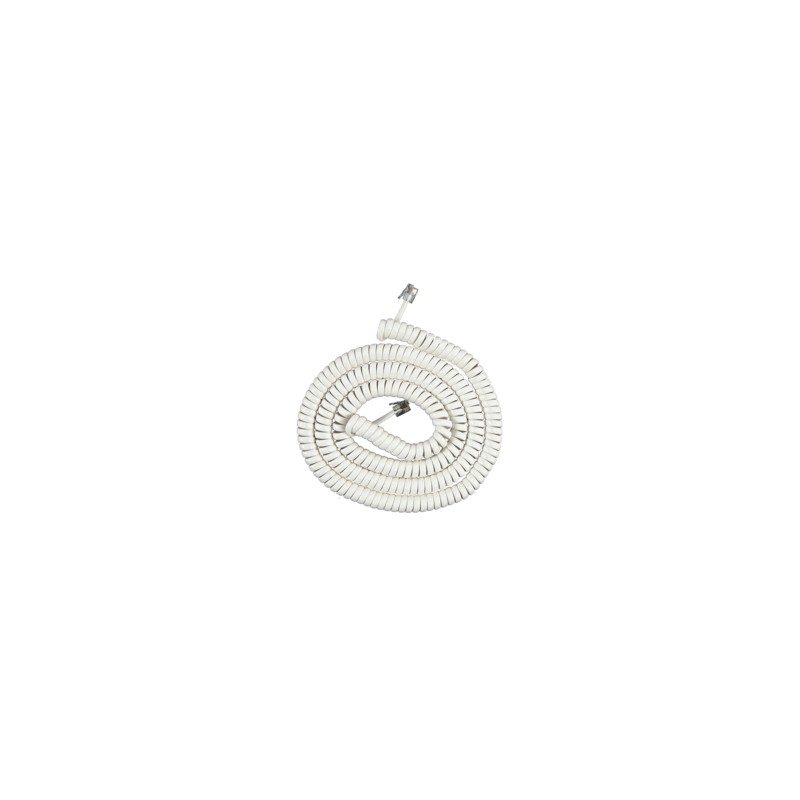 Cable Telefónico General Electric Espiral / 7.62 m / Blanco
