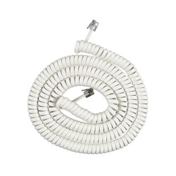 Cable Telefónico General Electric Espiral / 7.62 m / Blanco