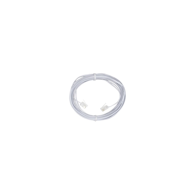 Cable Telefónico General Electric Ultrafino / 7.6 m / Blanco