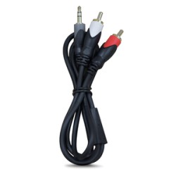 Cable Auxiliar de Audio RadioShack 3 fuentes 90 cm Negro