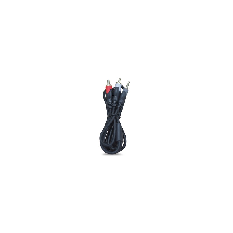 Cable Auxiliar 3.5 mm a Doble RCA RadioShack / 1.8 m / Plástico / Negro