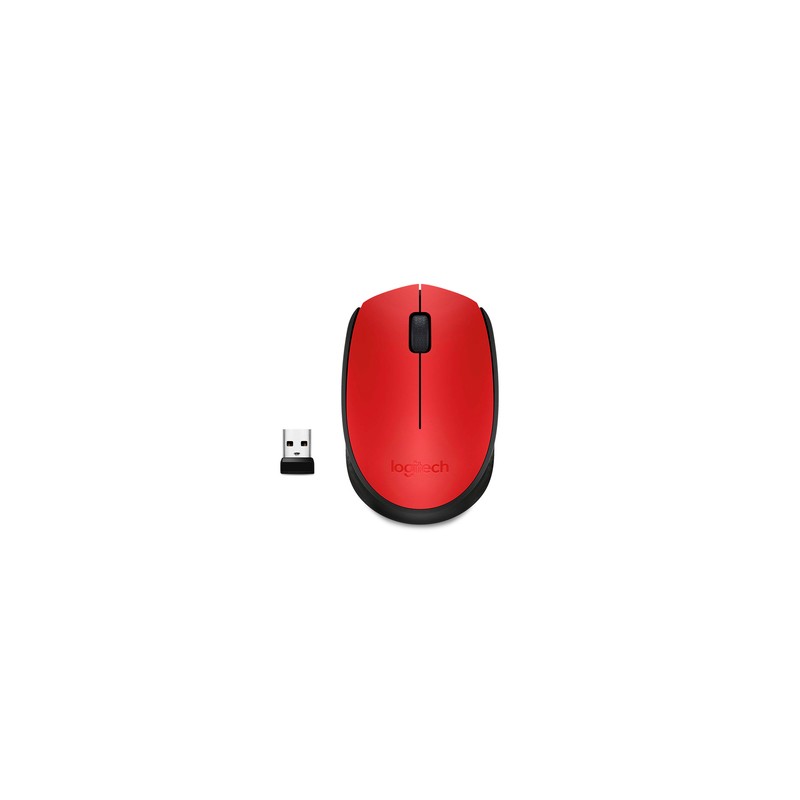 Mouse Inalámbrico Logitech M170 / Rojo / USB