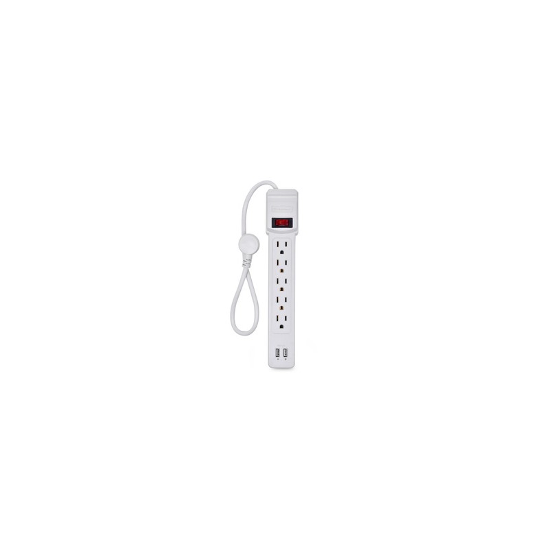 Supresor de Picos Multicontacto Koblenz 005333000 / 550 joules / 2 USB / 5 contactos / Blanco