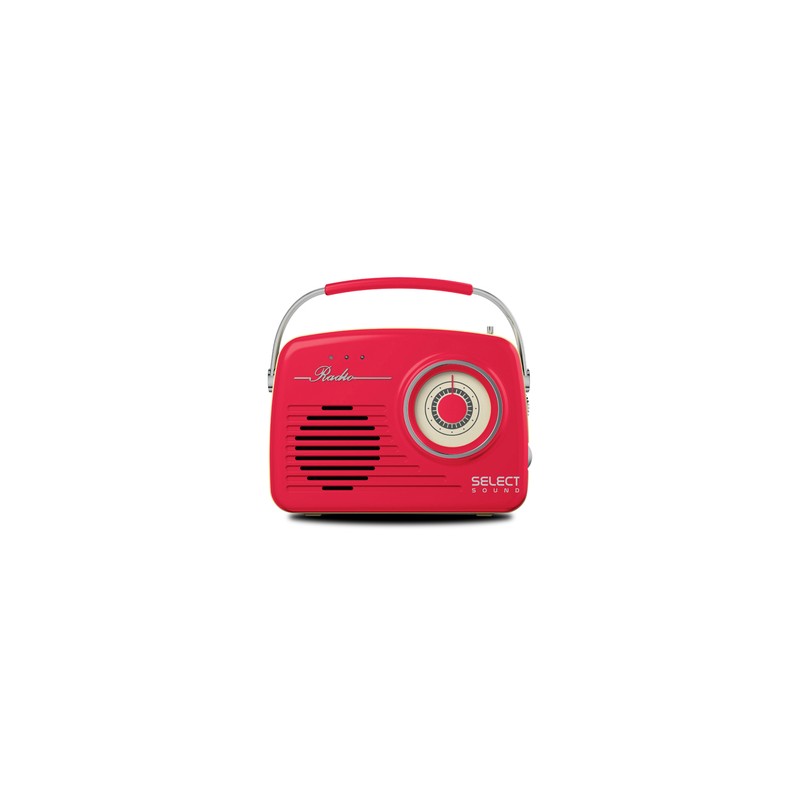 Bocina Bluetooth Select Sound Radio Vintage BT1010 / Rojo