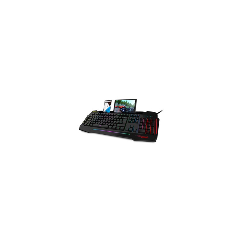 Teclado Gamer Alámbrico RadioShack / Iluminado 7 tonos / Negro