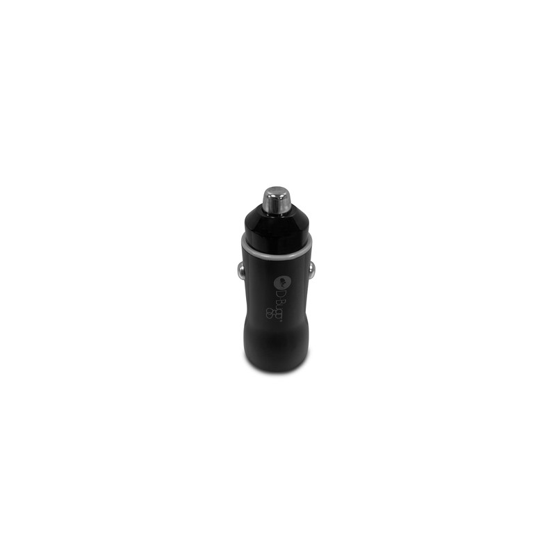 Cargador de Auto para Celular Carga Rápida DBugg / Negro y Blanco / 1 Tipo C / 1 USB
