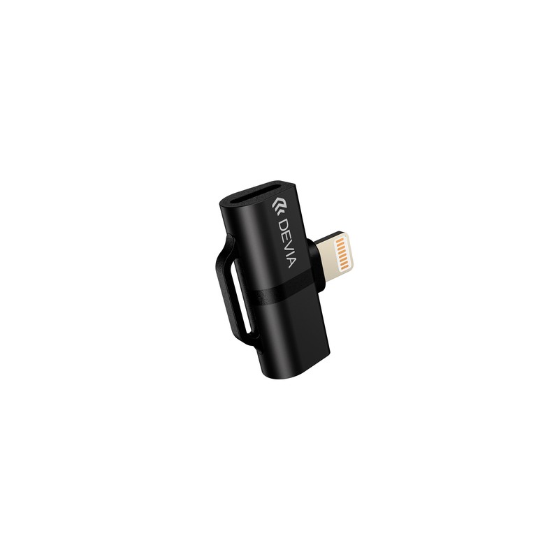 Adaptador Lightning Dual Devia Smart Adapter / Negro / 2 puertos