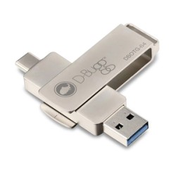 Memoria USB a USB Tipo C DBugg / 64 gb / Plata