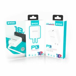 Cargador de Pared Multidispositivo Bwoo BO CDA67 / Blanco / Tipo-C