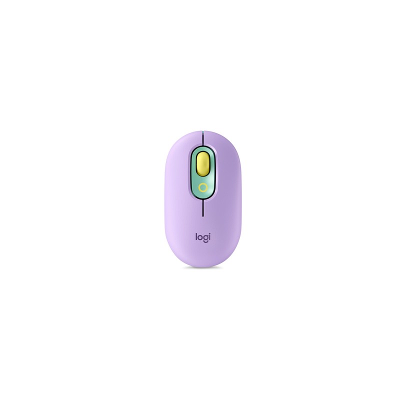 Mouse Inalámbrico Logitech Pop Fresh / Lila con verde / USB