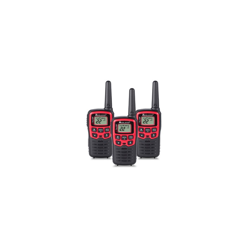 Radio de dos Vías Midland X Talker T31X3VP / 22 canales / 26 millas / Negro con rojo / 3 piezas